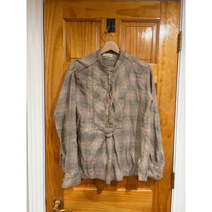 Isabel Marant Étoile Cotton Wool Tunic Top Button Front French Boho 40